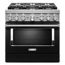 KitchenAid® 36'' Smart Commercial-Style Dual Fuel Range with 6 Burners KFDC506JBK