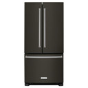 Kitchenaid® 22 cu. Ft. 33-Inch Width Standard Depth French Door Refrigerator with Interior Dispense and PrintShield™ Finish KRFF302EBS