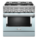 KitchenAid® 36'' Smart Commercial-Style Dual Fuel Range with 6 Burners KFDC506JMB