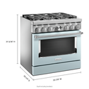 KitchenAid® 36'' Smart Commercial-Style Dual Fuel Range with 6 Burners KFDC506JMB