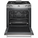 Kitchenaid® 30-Inch 5-Burner Dual Fuel Convection Slide-In Range with Baking Drawer YKSDB900ESS