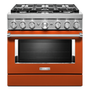 KitchenAid® 36'' Smart Commercial-Style Dual Fuel Range with 6 Burners KFDC506JSC