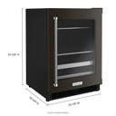 Kitchenaid® 24" Beverage Center with Glass Door and Metal-Front Racks KUBR314KBS