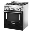KitchenAid® 30'' Smart Commercial-Style Gas Range with 4 Burners KFGC500JBK KitchenAid® 30'' Smart Commercial-Style Gas Range with 4 Burners KFGC500JBK