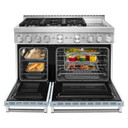 KitchenAid® 48'' Smart Commercial-Style Gas Range with Griddle KFGC558JMB