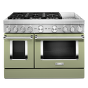 KitchenAid® 48'' Smart Commercial-Style Dual Fuel Range with Griddle KFDC558JAV