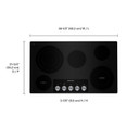Kitchenaid® 36" Electric Cooktop with 5 Elements and Knob Controls KCES556HBL