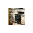 Whirlpool® 30-inch Smart Gas Range with True Convection, Steam/Self Cleaning, Rapid Preheat 5.3 CuFt Capacity WFGS7530RB