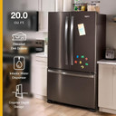 Whirlpool® 36-Inch Wide Counter-Depth French Door Bottom Mount Refrigerator - 20 cu. ft. WRFC2036RB