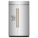 Kitchenaid® 29.4 Cu. Ft. 48" Built-In Side-by-Side Refrigerator features Exterior Water and Ice Dispenser with Measured Fill KBSD748SPS
