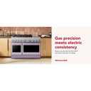 Kitchenaid® 48-Inch 6 Burner Commercial-Style Dual Fuel Range with Griddle KFDD948SWF