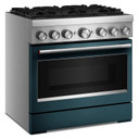 Kitchenaid® 36-Inch 6 Burner Commercial-Style Dual Fuel Range with No Preheat Air Fry Mode KFDS936SAG