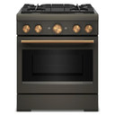 KitchenAid® 30-Inch 4 Burner Commercial-Style Dual Fuel Range with No Preheat Air Fry Mode KFDS930SBE