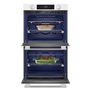 Kitchenaid® 30-inch Smart Electric Double Wall Oven with Assisted Cooking Modes - White KOED730SWH