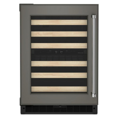 Kitchenaid® 24" Panel-Ready Undercounter Wine Cellar with Wood-Front Racks KUWL214KPA