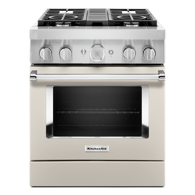 Kitchenaid® Cuisinière commerciale intelligente bicombustible avec 4 brûleurs - 30 po KFDC500JMH