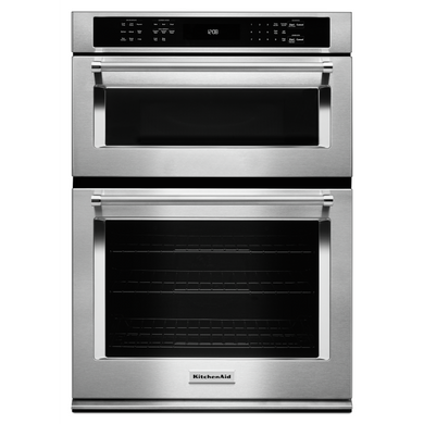 Kitchenaid® 30" Combination Wall Oven with Even-Heat™ True Convection (Lower Oven) KOCE500ESS