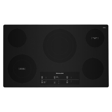 Kitchenaid® 36" Electric Cooktop with 5 Elements and Touch-Activated Controls KCES956KSS