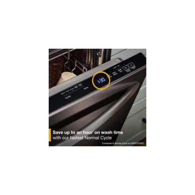 Whirlpool® 24-Inch Dishwasher with Total Coverage Wash Action and Auto Open Air Dry in Fingerprint Resistant Black Stainless WDTS8024SV