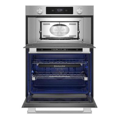 Kitchenaid® 27-inch Smart Electric Combo Wall Oven with Assisted Cooking Modes - PrintShield™ Finish KOEC727SPS