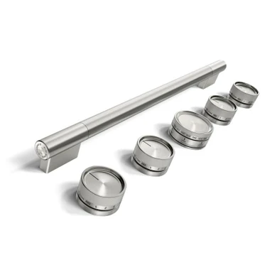 Stainless Steel Handle and Knob Hardware Accessory Kit for KitchenAid® 30" Commercial-Style Induction Range W11774736