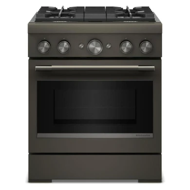 KitchenAid® 30-Inch 4 Burner Commercial-Style Dual Fuel Range with No Preheat Air Fry Mode KFDS930SBE