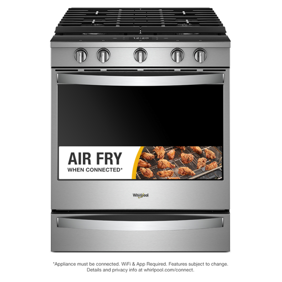 Whirlpool® 5.8 cu. ft. Smart Slide-in Gas Range with Air Fry, when Connected WEG750H0HZ