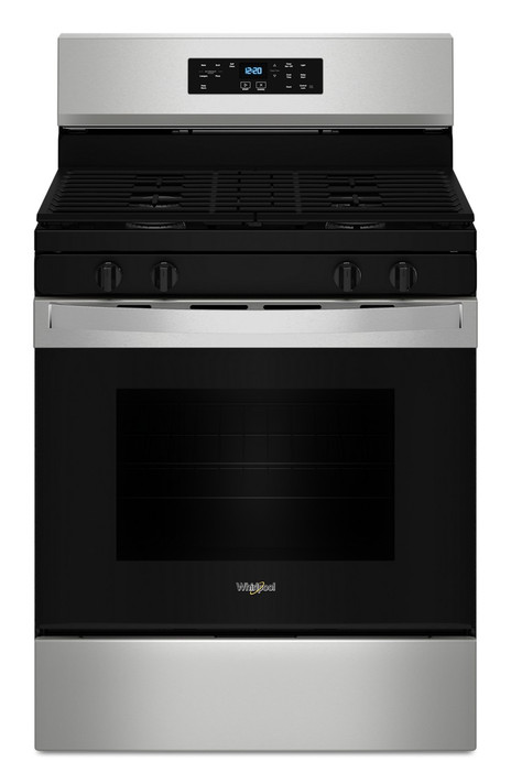 Whirlpool 30-inch,5.3 cu ft, Gas Freestanding Range with 4 Burners WFGS3530RS