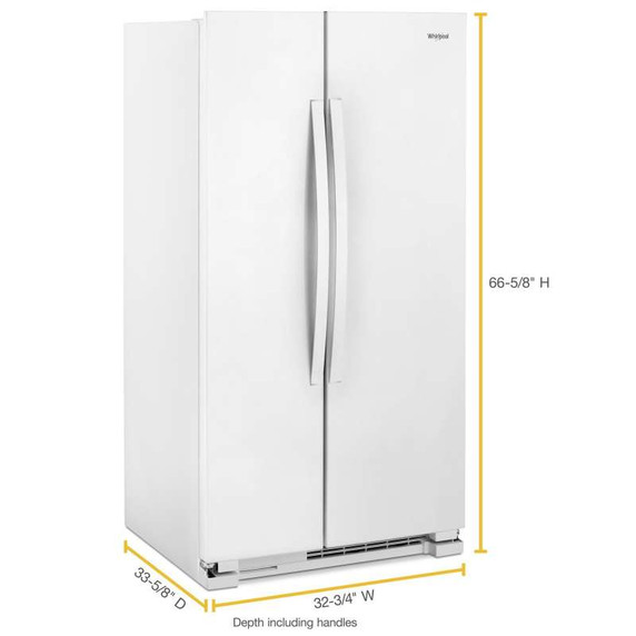 Whirlpool® 33-inch Wide Side-by-Side Refrigerator - 22 cu. ft. WRS312SNHW