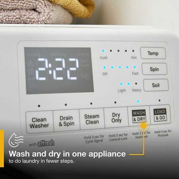 Whirlpool® 5.2 Cu. Ft. I.E.C. Ventless All In One Washer Dryer WFC682CLW