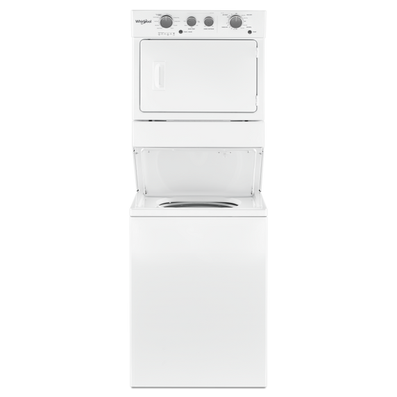 Whirlpool® 4.0 cu.ft I.E.C. Electric Stacked Laundry Center 9 Wash cycles and AutoDry™ YWET4027HW