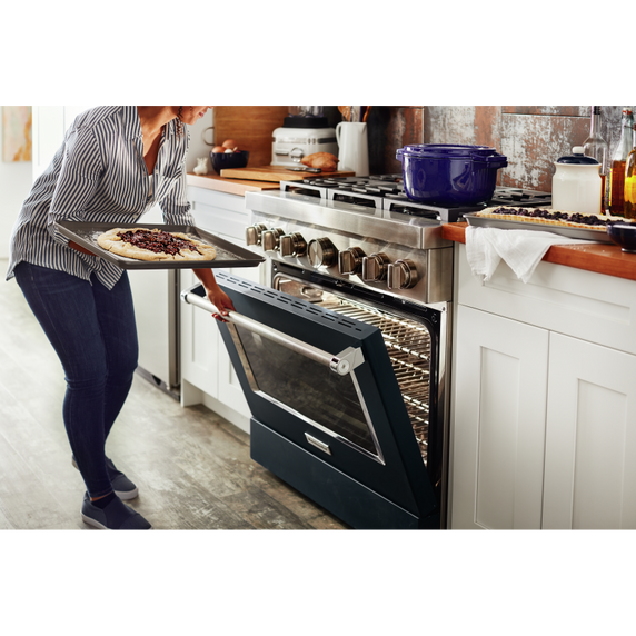 KitchenAid® 36'' Smart Commercial-Style Dual Fuel Range with 6 Burners KFDC506JIB