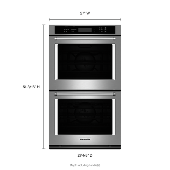 Kitchenaid® 27 Double Wall Oven with Even-Heat™  True Convection KODE507ESS