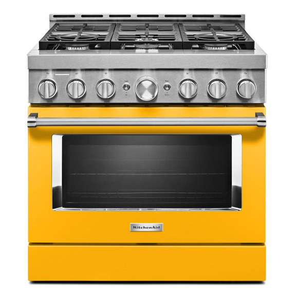 KitchenAid® 36'' Smart Commercial-Style Gas Range with 6 Burners KFGC506JYP KitchenAid® 36'' Smart Commercial-Style Gas Range with 6 Burners KFGC506JYP