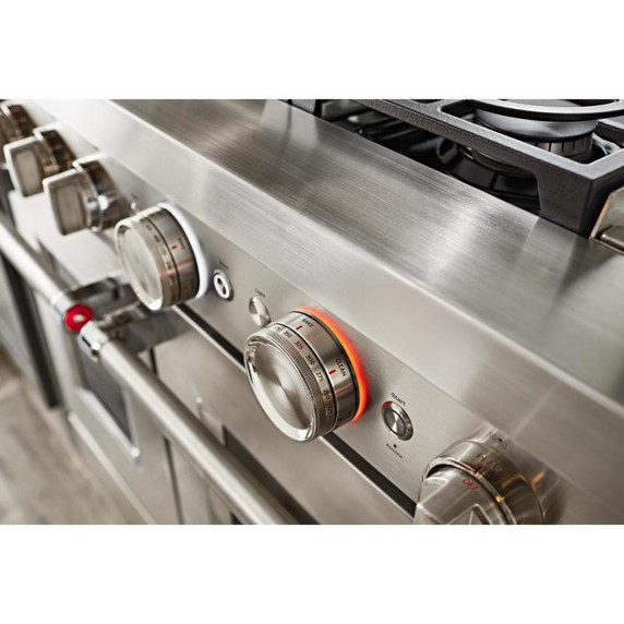 KitchenAid® 48'' Smart Commercial-Style Gas Range with Griddle KFGC558JSS KitchenAid® 48'' Smart Commercial-Style Gas Range with Griddle KFGC558JSS