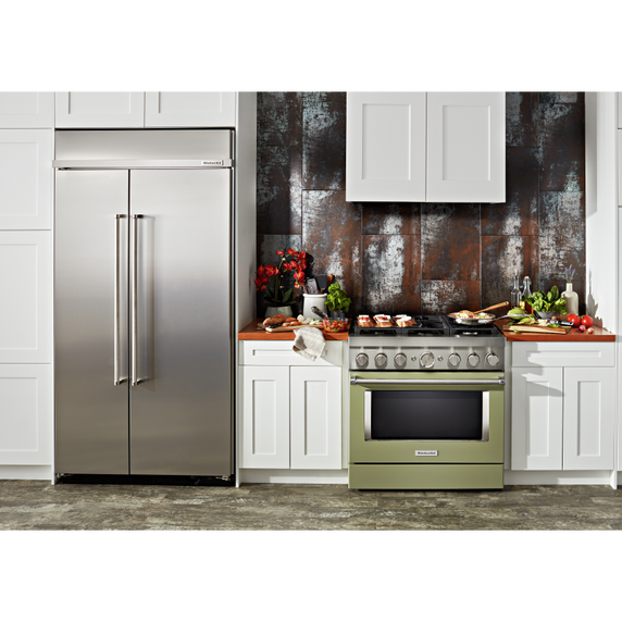 KitchenAid® 36'' Smart Commercial-Style Dual Fuel Range with 6 Burners KFDC506JAV