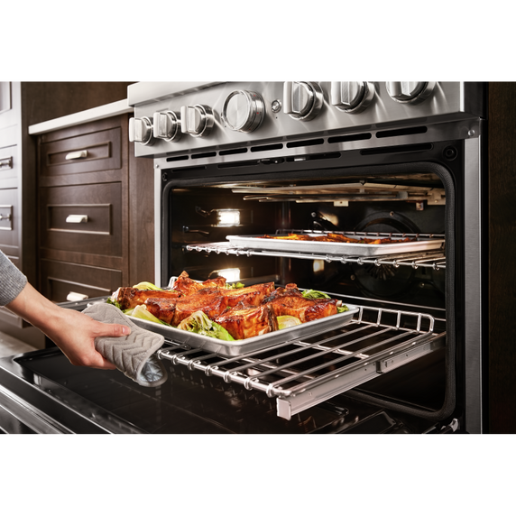 KitchenAid® 36'' Smart Commercial-Style Dual Fuel Range with 6 Burners KFDC506JAV