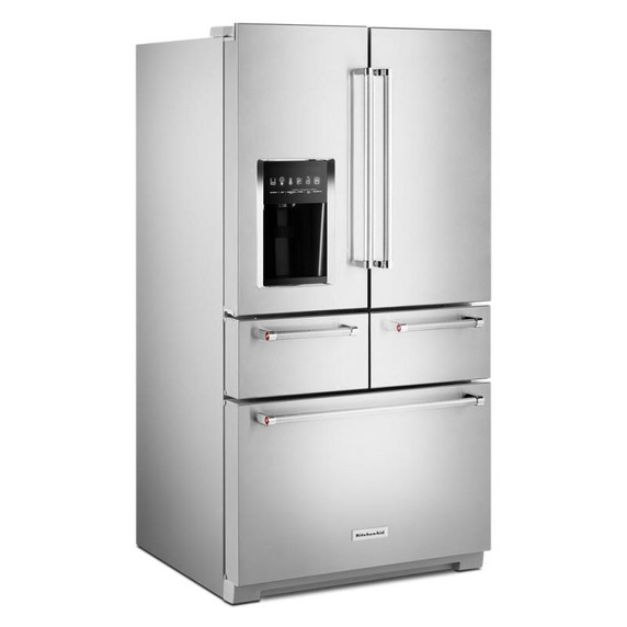 Kitchenaid® 25.8 Cu. Ft. 36" Multi-Door Freestanding Refrigerator with Platinum Interior Design KRMF706ESS Kitchenaid® 25.8 Cu. Ft. 36" Multi-Door Freestanding Refrigerator with Platinum Interior Design KRMF706ESS