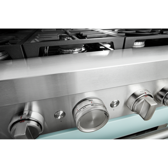 KitchenAid® 36'' Smart Commercial-Style Dual Fuel Range with 6 Burners KFDC506JMB