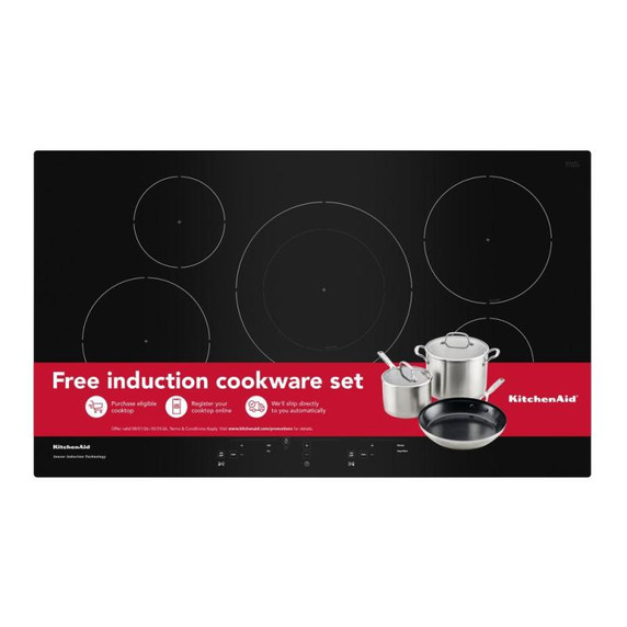Kitchenaid® 36-Inch 5-Element Sensor Induction Cooktop KCIG556JBL
