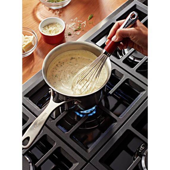 KitchenAid® 48'' Smart Commercial-Style Dual Fuel Range with Griddle KFDC558JIB