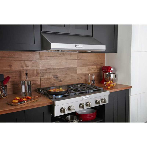 Kitchenaid® 36" 585 CFM Motor Class Commercial-Style Under-Cabinet Range Hood System KVUC606KSS