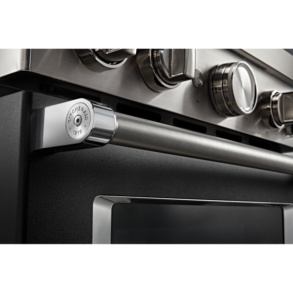 KitchenAid® 48'' Smart Commercial-Style Dual Fuel Range with Griddle KFDC558JBK
