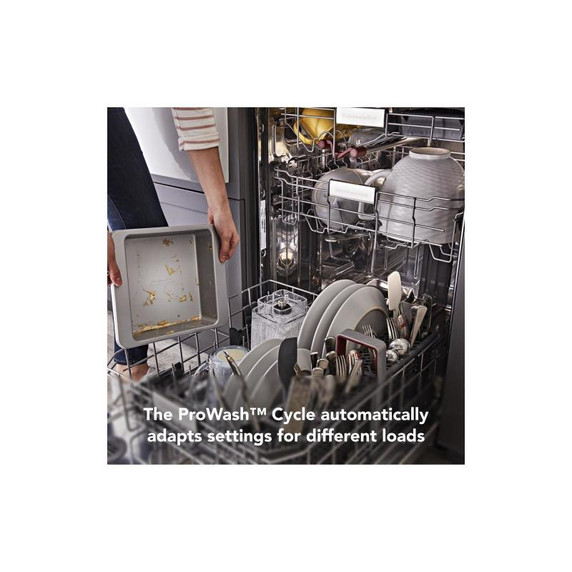 Kitchenaid® 44 dBA Dishwasher in PrintShield™ Finish with 360° Max Jets™ Third Rack KDTM604KBS