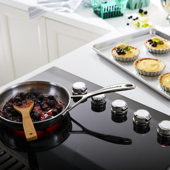 Kitchenaid® 30" Electric Downdraft Cooktop with 4 Elements KCED600GBL