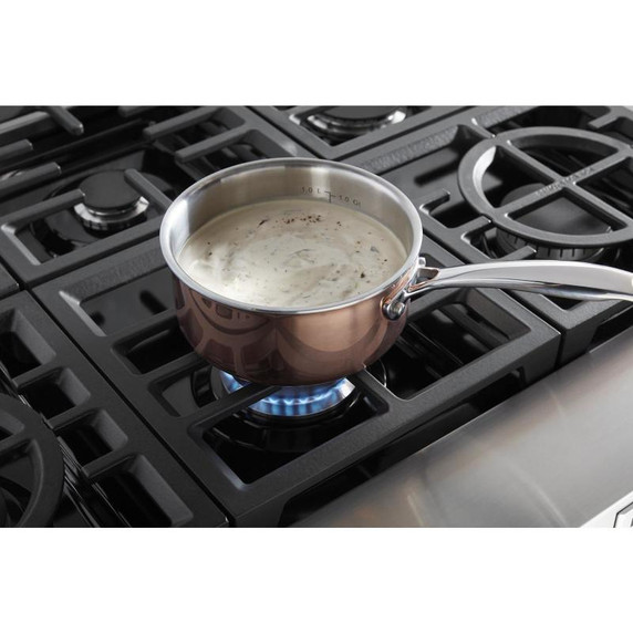 KitchenAid® 48'' 6-Burner Commercial-Style Gas Rangetop with Griddle KCGC558JSS