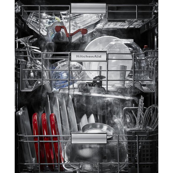 Kitchenaid® 44 dBA Dishwasher with 360° Max Jets™ Third Rack and LED Interior Lighting KDPM704KPS