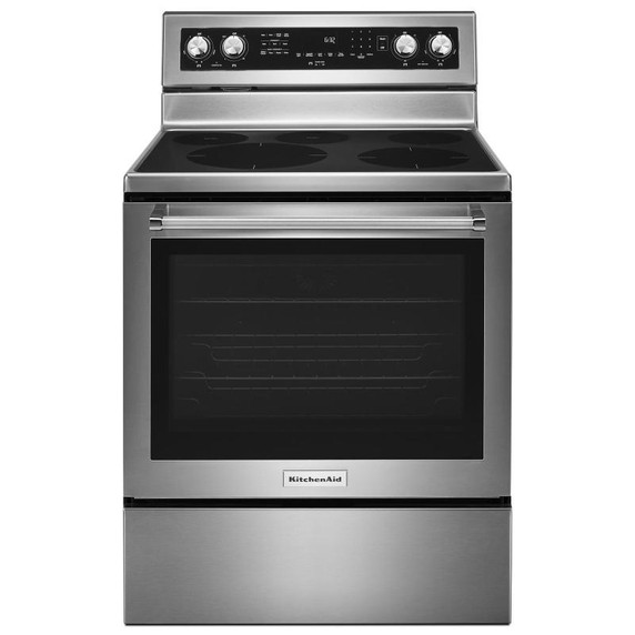 Kitchenaid® 30-Inch 5-Element Electric Convection Range YKFEG500ESS