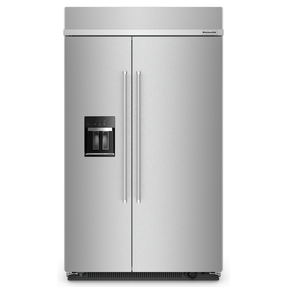 Kitchenaid® 29.4 Cu. Ft. 48 Built-In Side-by-Side Refrigerator with Ice and Water Dispenser KBSD708MSS