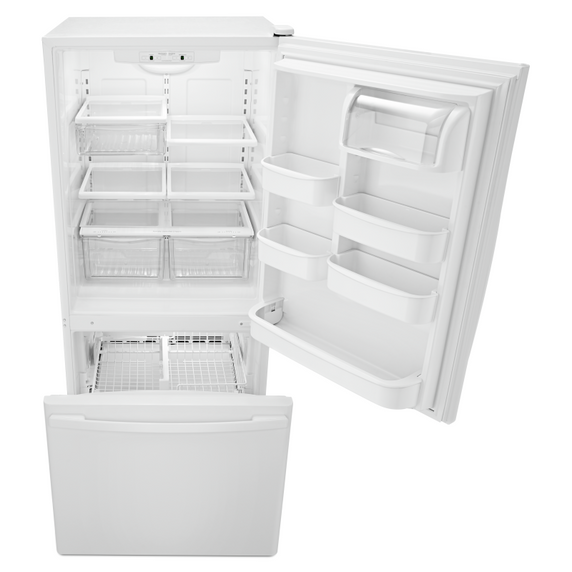 Amana® 29-inch Wide Bottom-Freezer Refrigerator with EasyFreezer™ Pull-Out Drawer -- 18 cu. ft. Capacity ABB1924BRW